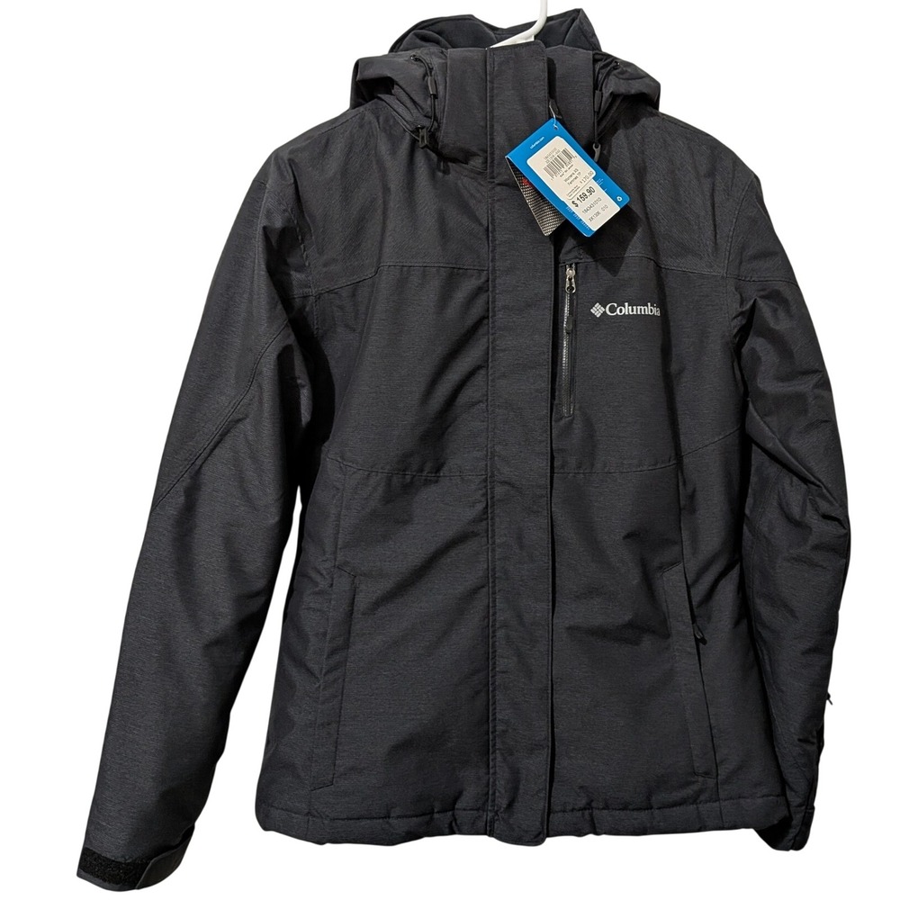 Columbia Esla Ski Jacket XS Gray Hooded Omni-Heat Winter Coat Gorpcore New